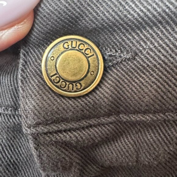 Authentic Gucci Brown Denim Capri Jeans – Size 40 (US 6/8) – Vintage Look - Picture 13 of 16